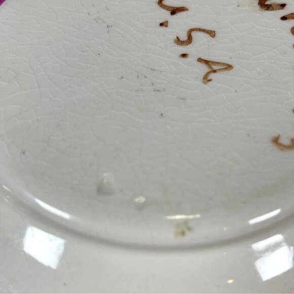 Stacked Ceramic Pottery Teapot Cup Set Paper Windows USA Floral Rose Cream VTG - Picture 15 of 16